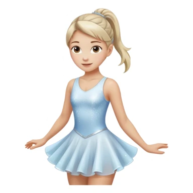 Ice skater girl sticker