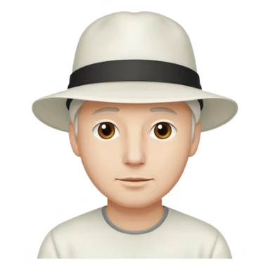 adulto con sombrero blanco, hombre que el sombrero no tenga cinta a su alrededor sticker