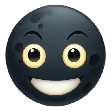 Dark Moon with smile sticker