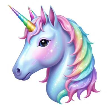 Sparkly unicorn sticker