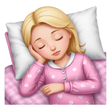 pink sleeping girl sticker