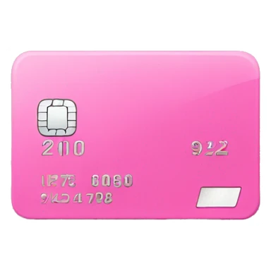 pink bank card sticker