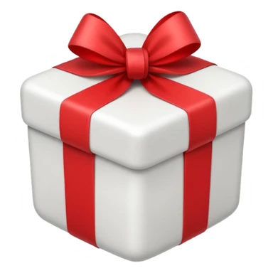 short small rounded cute white present gift sticker