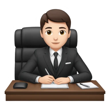 un recruteur à son bureau (l'image est tourné de 3/4) sticker