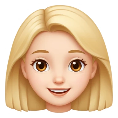 Young girl with cute face and happy expression sticker