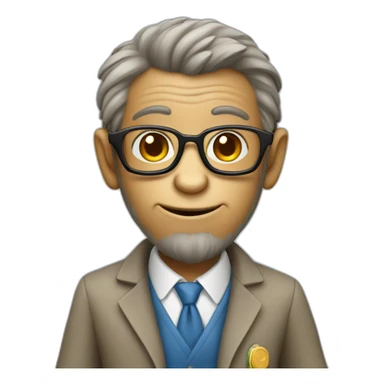 Monkey professor on vacation sticker