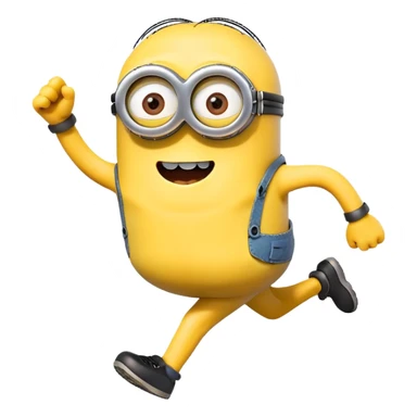 Minion running a marathon sticker