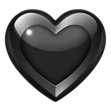 Black crystal heart sticker