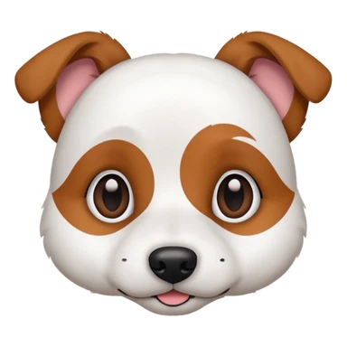 Vit strävhårig jack russel med brun/svarta öron sticker