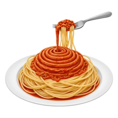 pasta swirl of spaghetti all'assasina, no fork sticker