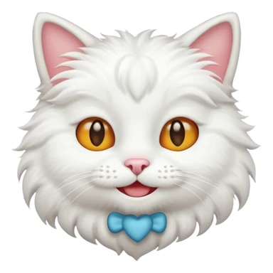 beyaz kedi emojisi sticker