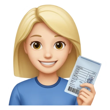 agora um cliente segurando um cupom fiscal sticker