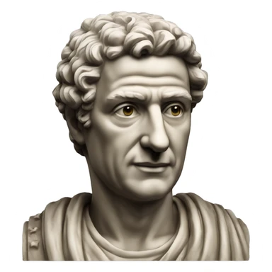 estatua de Marco Aurelio emperador estoico, lagrimas de alegria sticker