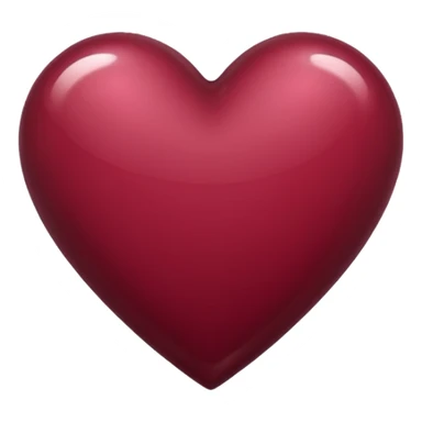 burgundy heart sticker