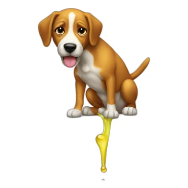 Dog pissing sticker