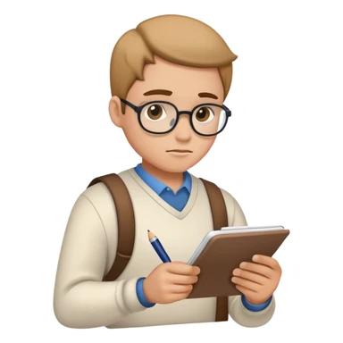 taking notes sticker