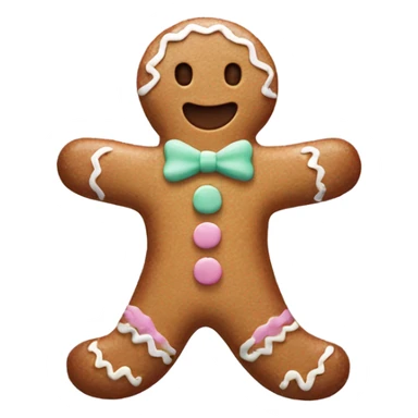 Pastel gingerbread man sticker