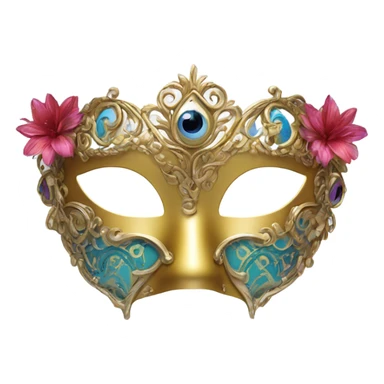 Masquerade eye mask sticker