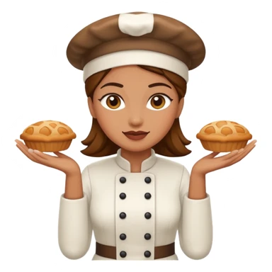 baker woman medium skin tone sticker