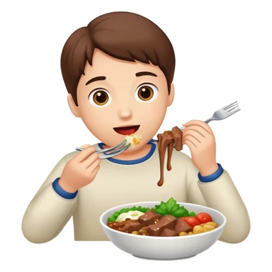 eating beef bowl sticker