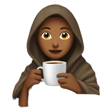 Women drinking coffee under cozy blanket sticker