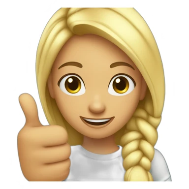 positiv girl thumbs up  sticker