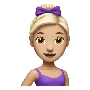 white blonde ballet dancer with purple tutu  sticker