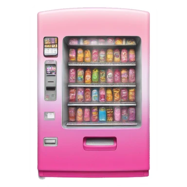 Pink ombre vending machine with glitter  sticker