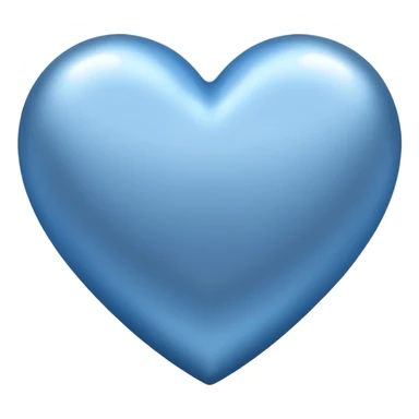 blue heart with a metallic silver finish sticker