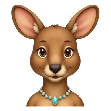 kangaroo with earrings sticker