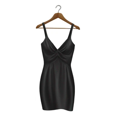 black silk bodycon gown on hanger sticker