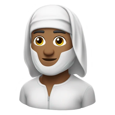 Nigga White AirPod and a durag sticker