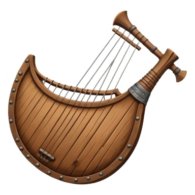 ancient Viking musical instrument sticker