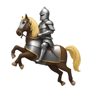 A knight on a horse sticker