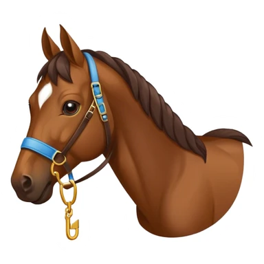 Bay horse with snip marking sticker