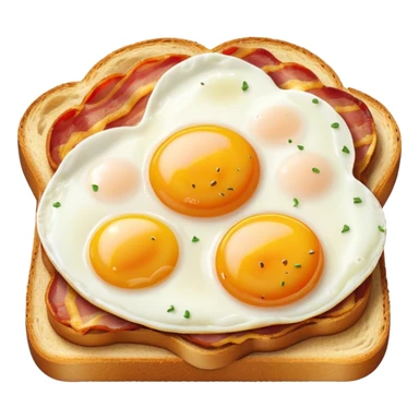 Egg and bacon toast sticker
