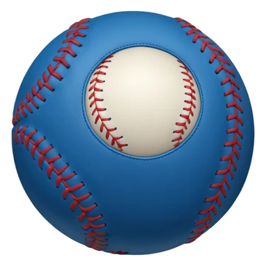blue baseball ball sticker