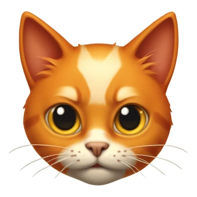 Devil cat that is orange sticker