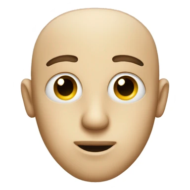 Face with nose and slanted eyes sticker