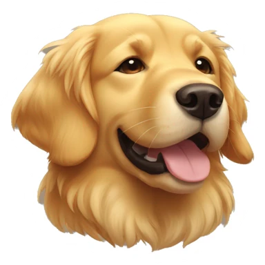golden retriever with one eye closed and the other open😉 sticker