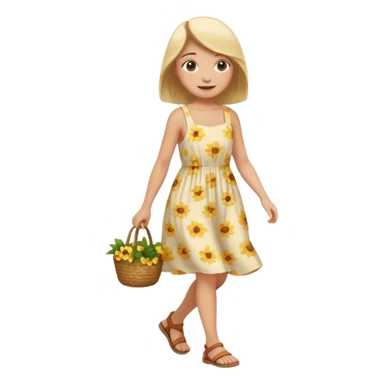 Dame un emoji de una chica caminando cuerpo completo sticker
