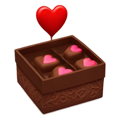 heart chocolate box sticker