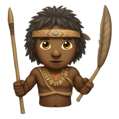 Aborigine with spear sticker