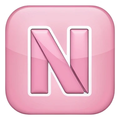 Netflix aesthetic "N" logo in pastel pink sticker