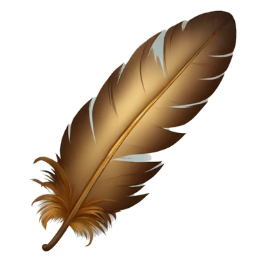 a feather quill and an open SCROLL sticker