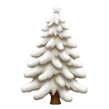 Beige Christmas tree, snow surrounding  sticker