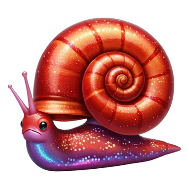red glitter snail sticker