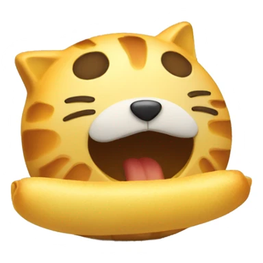 Chat qui mange un cailloux  sticker