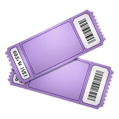 Pale Purple 1 Signed ticket  sticker