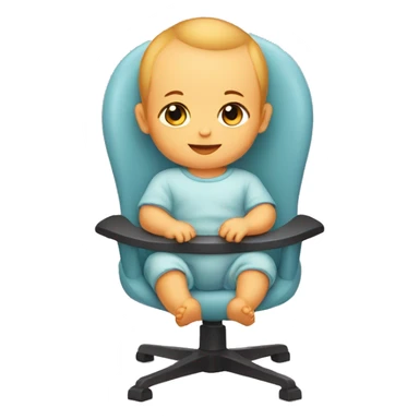 baby sitting in baby chair sticker